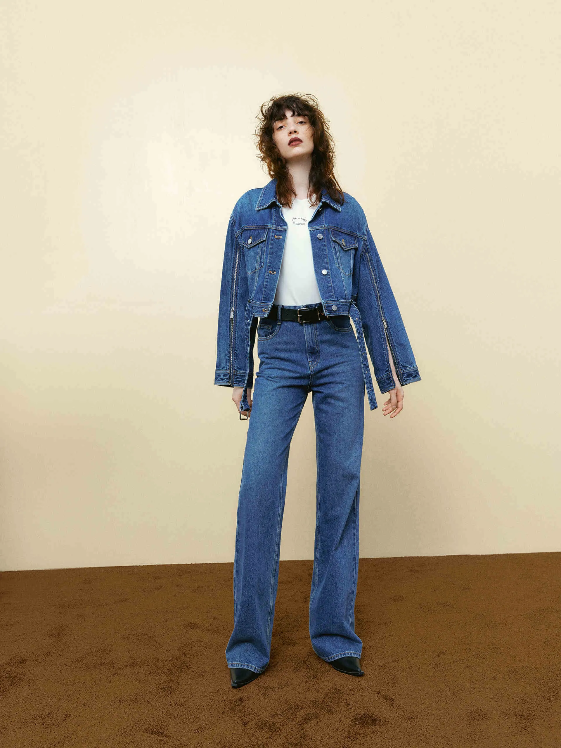 Aufgeteilte Detail-Denimjacke