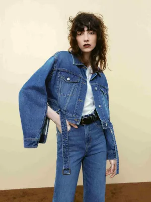 Aufgeteilte Detail-Denimjacke