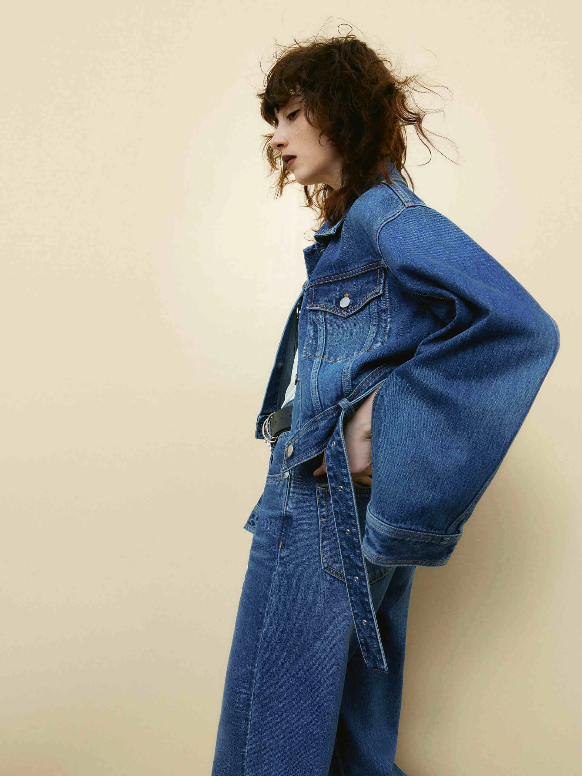 Aufgeteilte Detail-Denimjacke