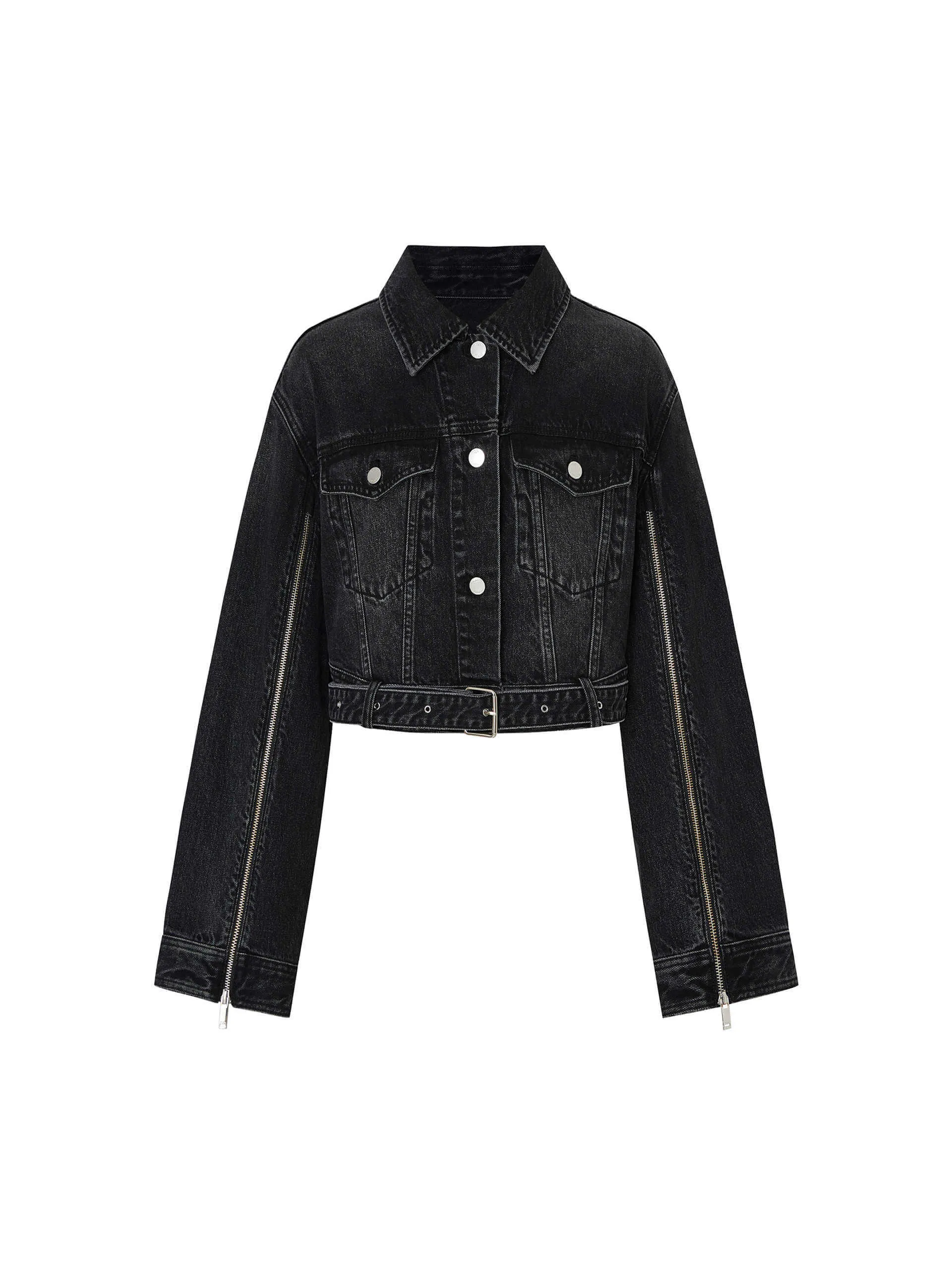 Aufgeteilte Detail-Denimjacke