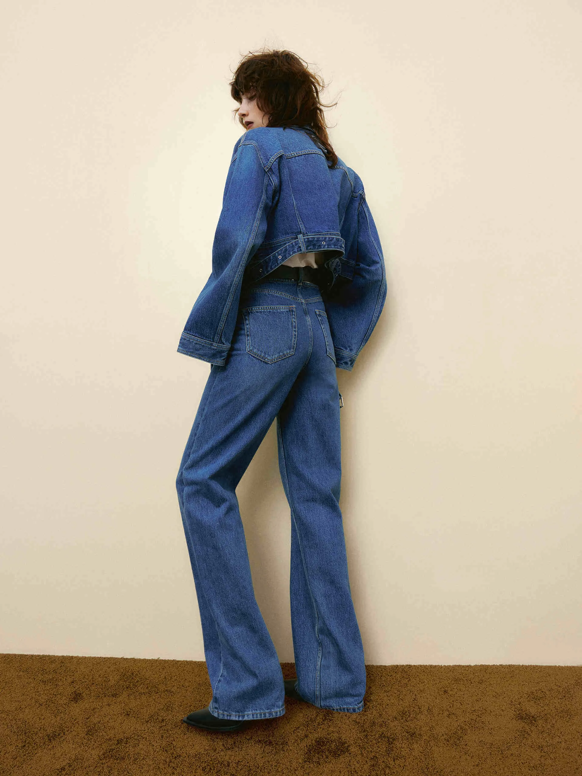 Aufgeteilte Detail-Denimjacke
