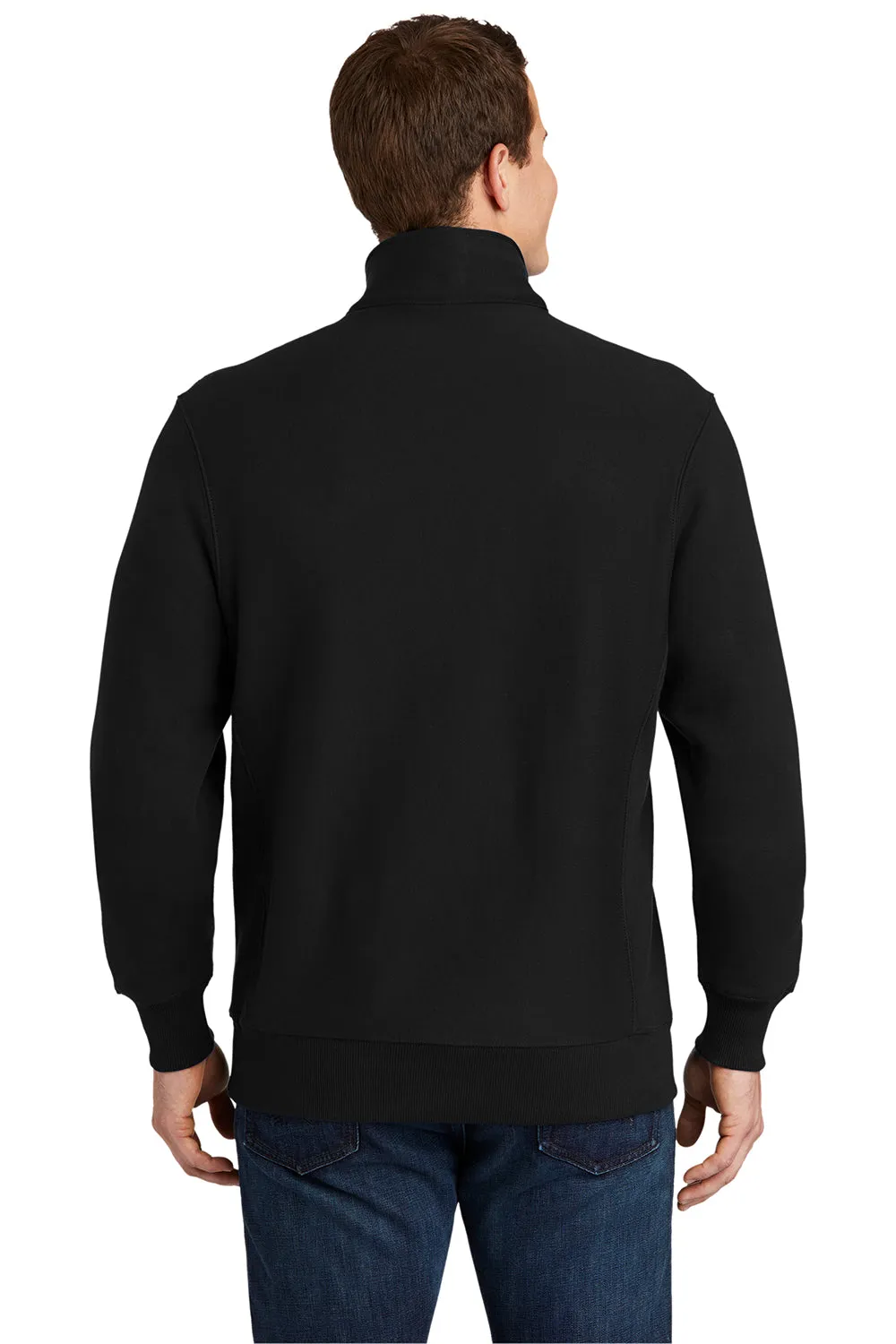 Sport-Tek Herren Fleece 1/4 Zip Sweatshirt - Schwarz