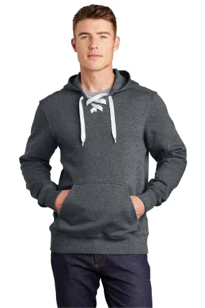Sport-Tek Herren Kapuzenpullover mit Schnürung und Kangaroo-Tasche - Heather Graphitgrau
