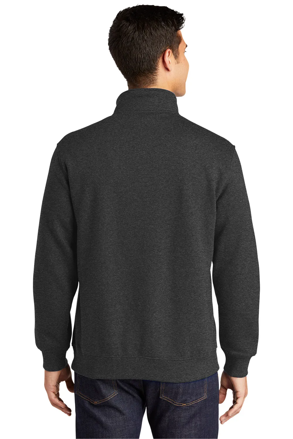 Sport-Tek Herren Fleece-Pullover mit 1/4-Zip und Schrumpffestigkeit - Heather Graphitgrau