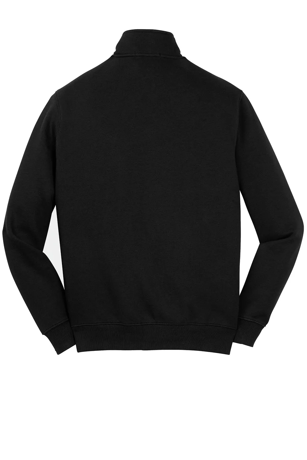 Sport-Tek Herren Fleece-Pullover mit Reißverschluss und Taschen - Schwarz, schrumpffest