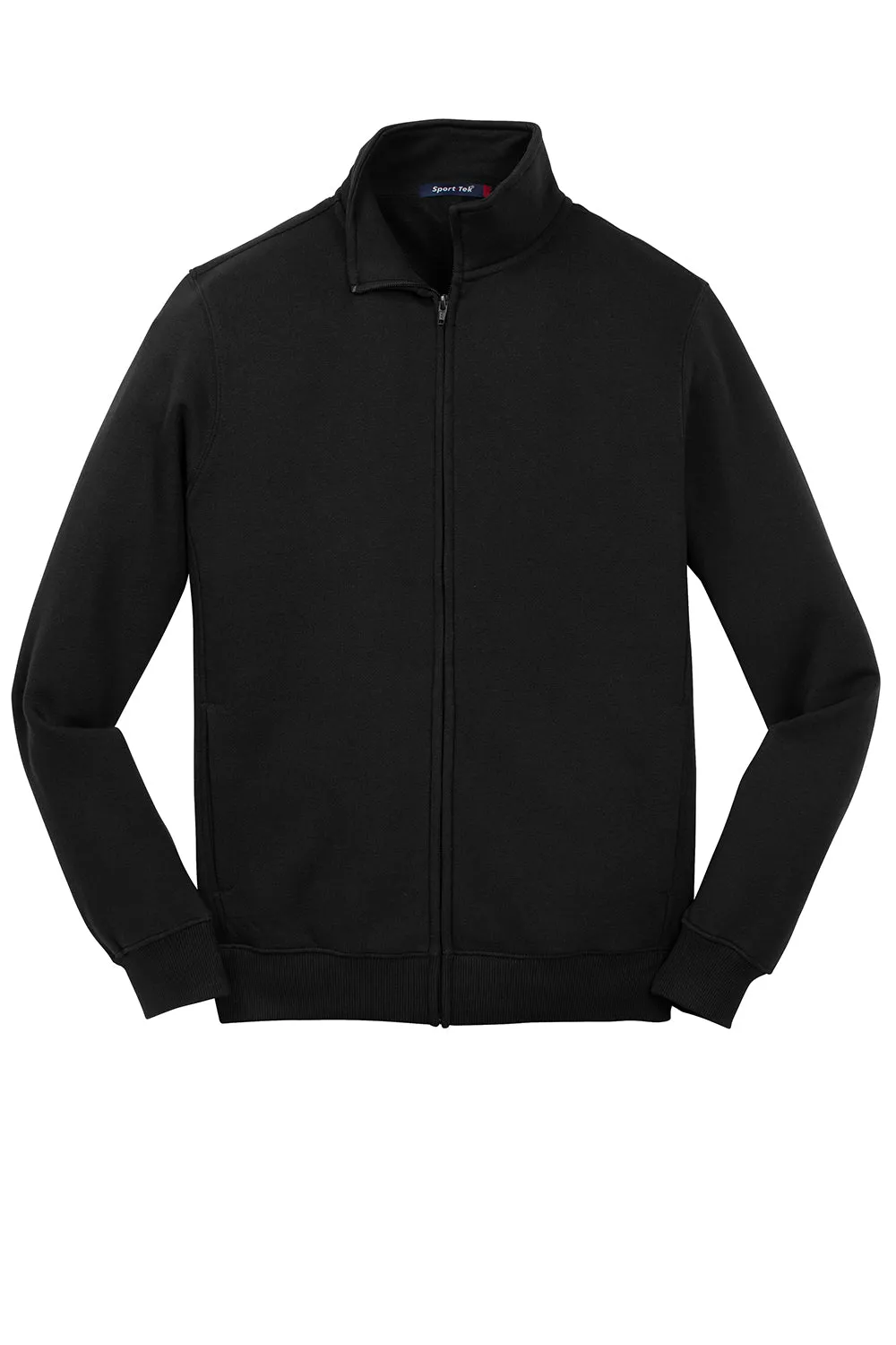 Sport-Tek Herren Fleece-Pullover mit Reißverschluss und Taschen - Schwarz, schrumpffest