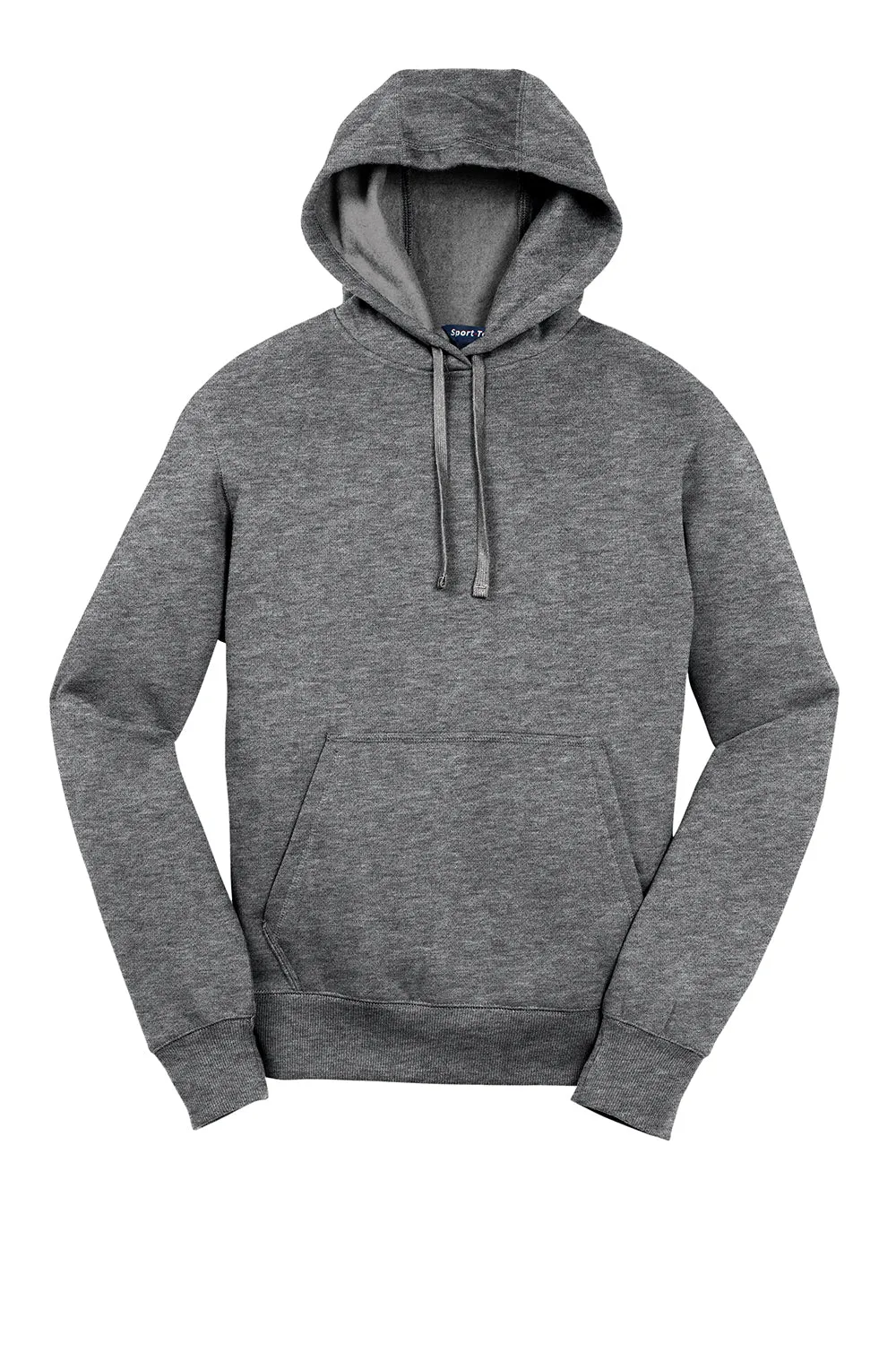 Sport-Tek Herren Fleece Kapuzenpullover mit Anti-Schrumpf-Funktion und Kangaroo-Tasche - Vintage Grau Meliert
