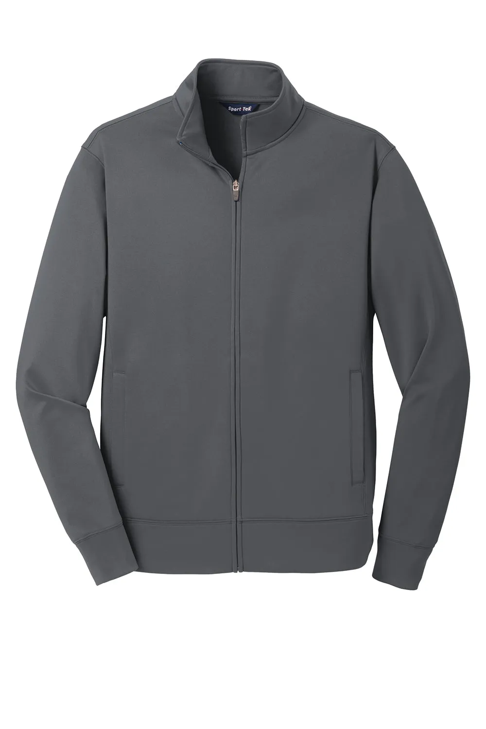 Sport-Tek Herren Sport-Wick Feuchtigkeitstransport Fleece Full-Zip Sweatshirt mit Taschen - Dunkles Rauchgrau