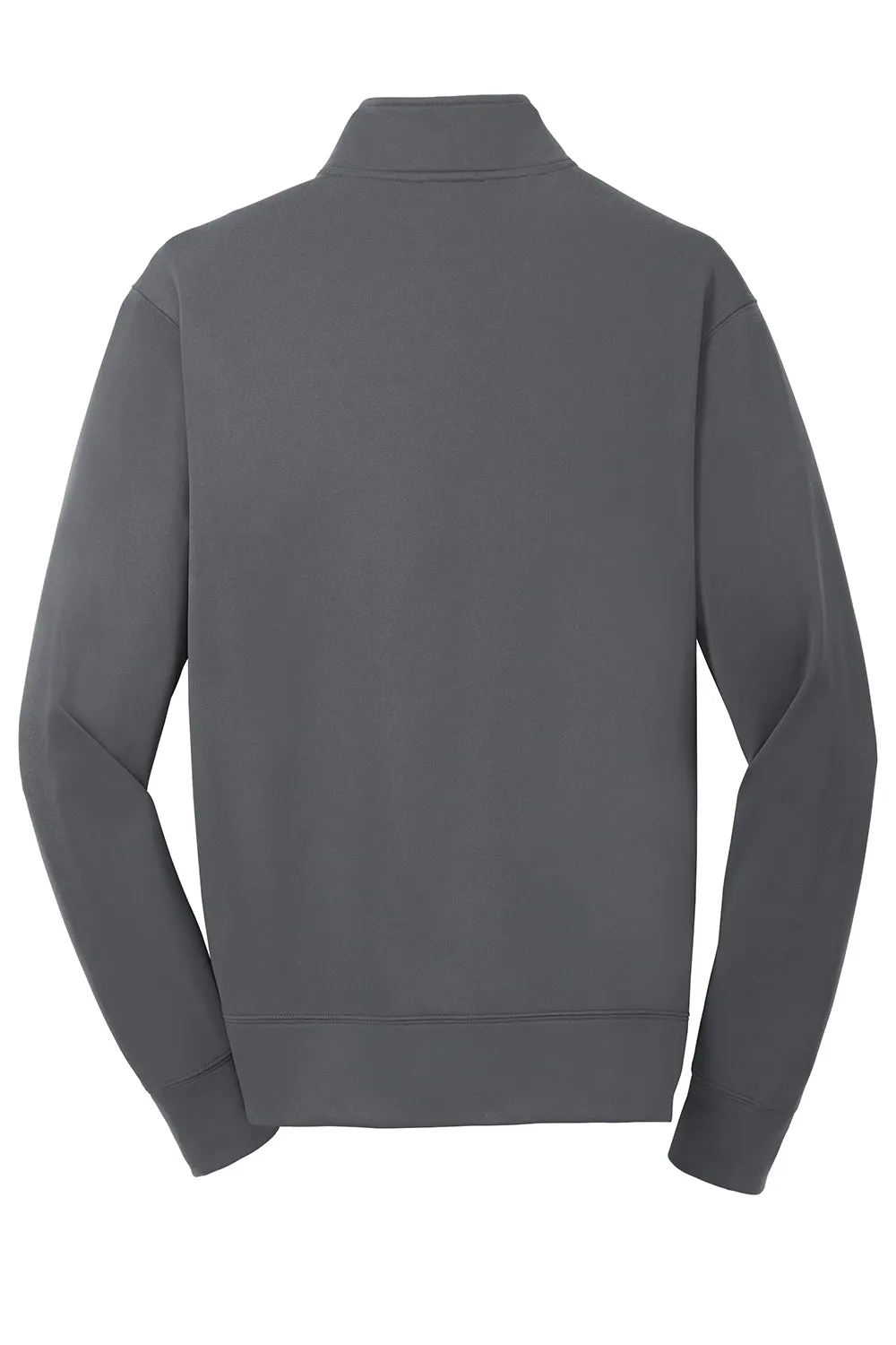 Sport-Tek Herren Sport-Wick Feuchtigkeitstransport Fleece Full-Zip Sweatshirt mit Taschen - Dunkles Rauchgrau