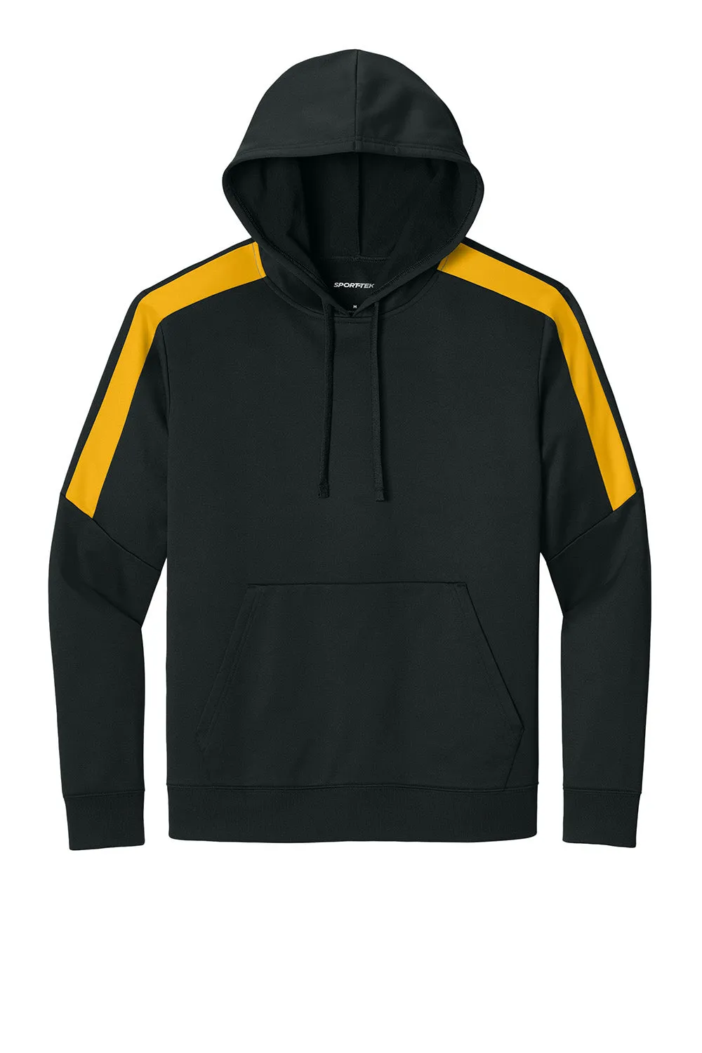 Sport-Tek Herren Sport-Wick Feuchtigkeitstransportierender United Fleece Kapuzenpullover Hoodie mit Beuteltasche - Schwarz/Gold