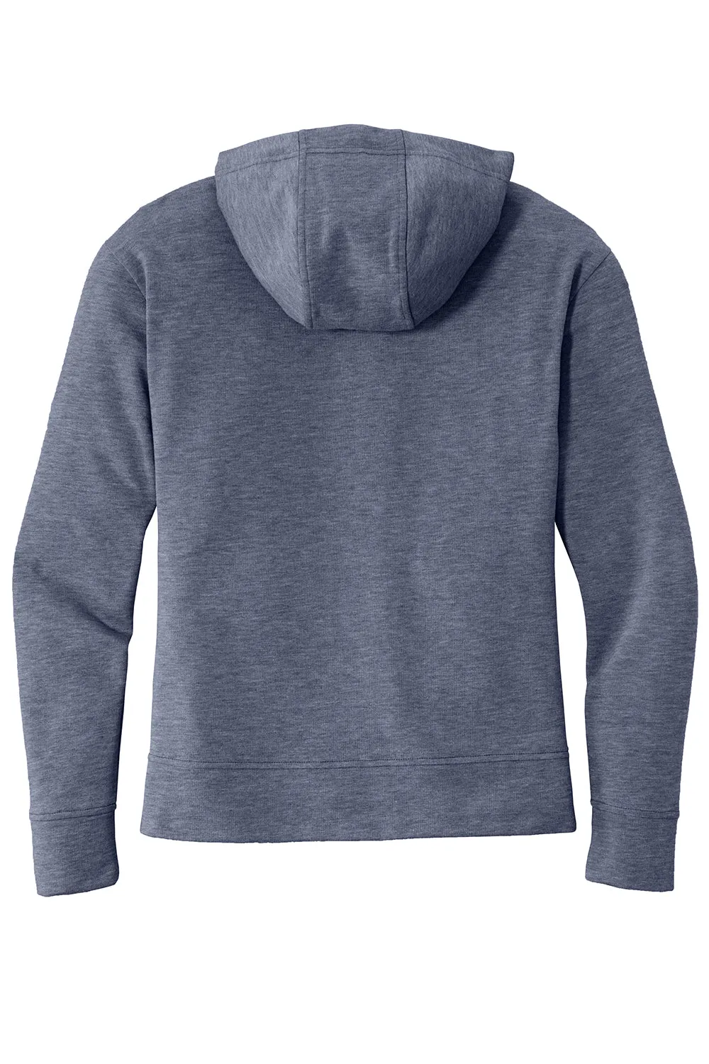 Sport-Tek Damen Feuchtigkeitstransportierende Fleece Kapuzenpullover mit Reißverschluss und Taschen - Heather Echt Marineblau