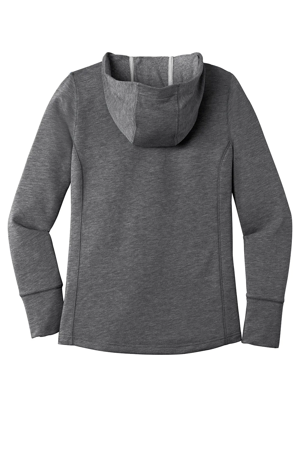 Sport-Tek Damen Feuchtigkeitstransportierender Fleece Kapuzenpullover mit Kangaroo-Tasche - Heather Dunkelgrau