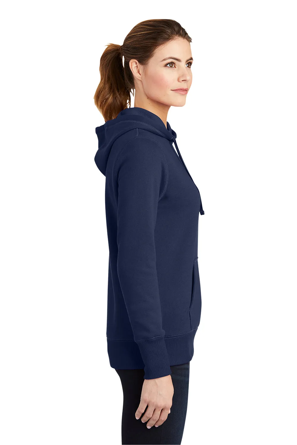 Sport-Tek Damen Fleece Kapuzenpullover mit Anti-Schrumpf-Funktion und Kangaroo-Tasche - Echt Marineblau