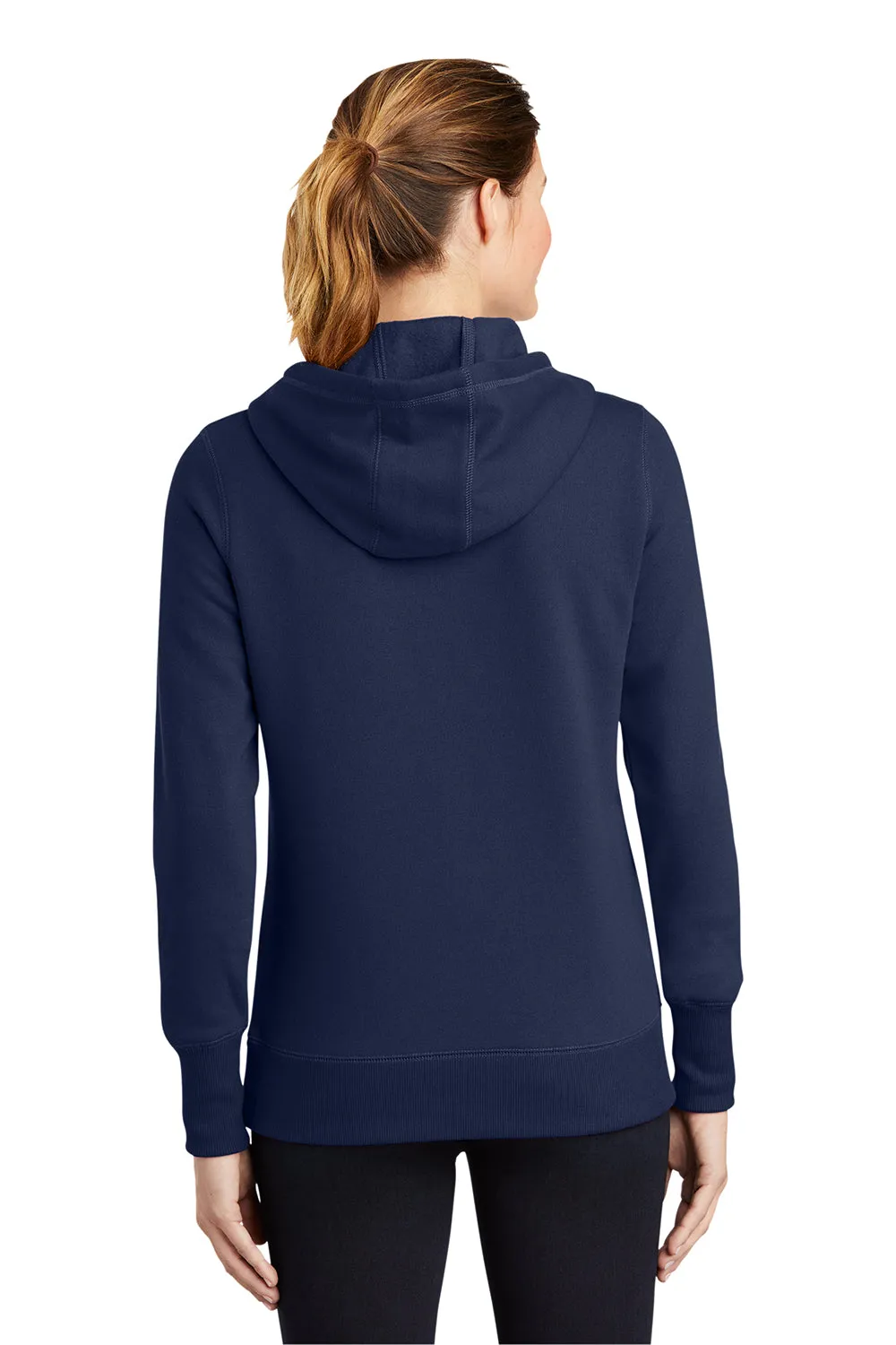 Sport-Tek Damen Fleece Kapuzenpullover mit Anti-Schrumpf-Funktion und Kangaroo-Tasche - Echt Marineblau