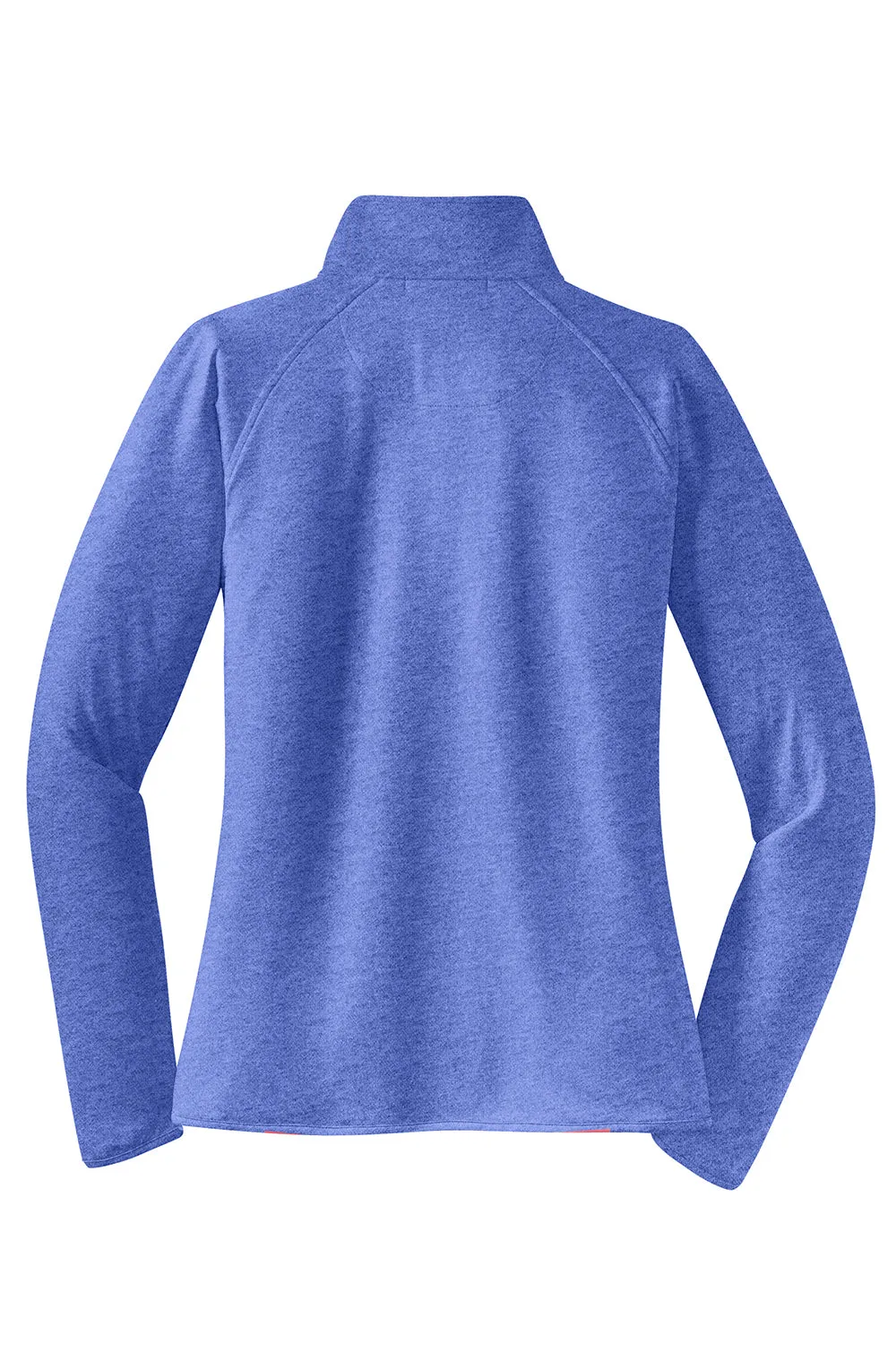 Sport-Tek Damen Sport-Wick Feuchtigkeitstransportierendes 1/4-Zip Sweatshirt mit Beuteltasche - Heather Echt Königsblau