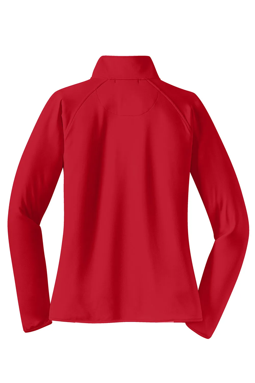 Sport-Tek Damen Sport-Wick Feuchtigkeitstransportierendes 1/4-Zip Sweatshirt mit Beuteltasche - Echtes Rot