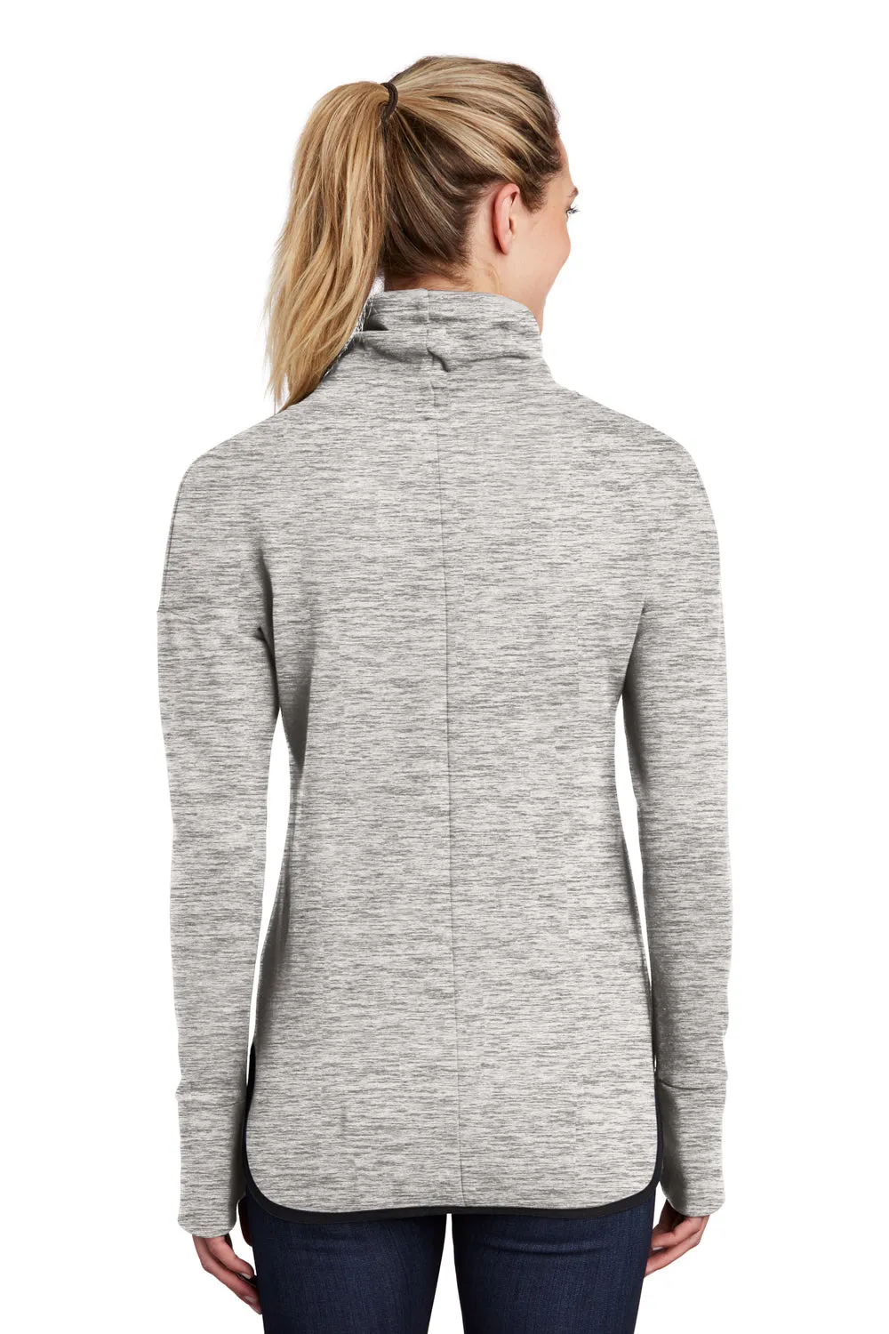 Sport-Tek Damen Triumph Fleece Kapuzenpullover mit Tasche - Heather Grau