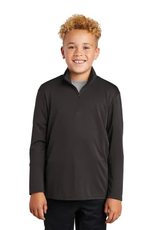 Sport-Tek Jugend Competitor Feuchtigkeitstransportierendes 1/4-Zip Sweatshirt - Eisengrau