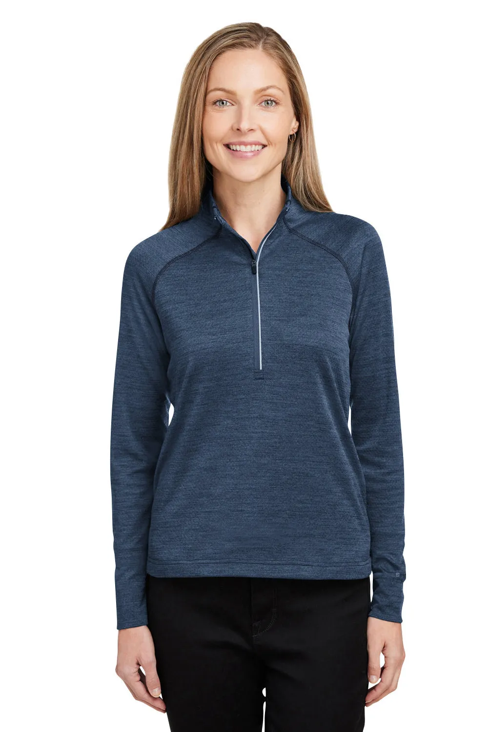 Spyder Damen Mission 1/4-Zip Sweatshirt mit Taschen - Frontier Blue