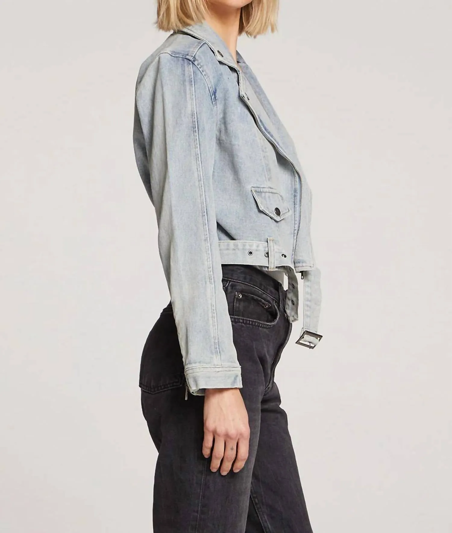 Stella Jacke In Stonewash Denim