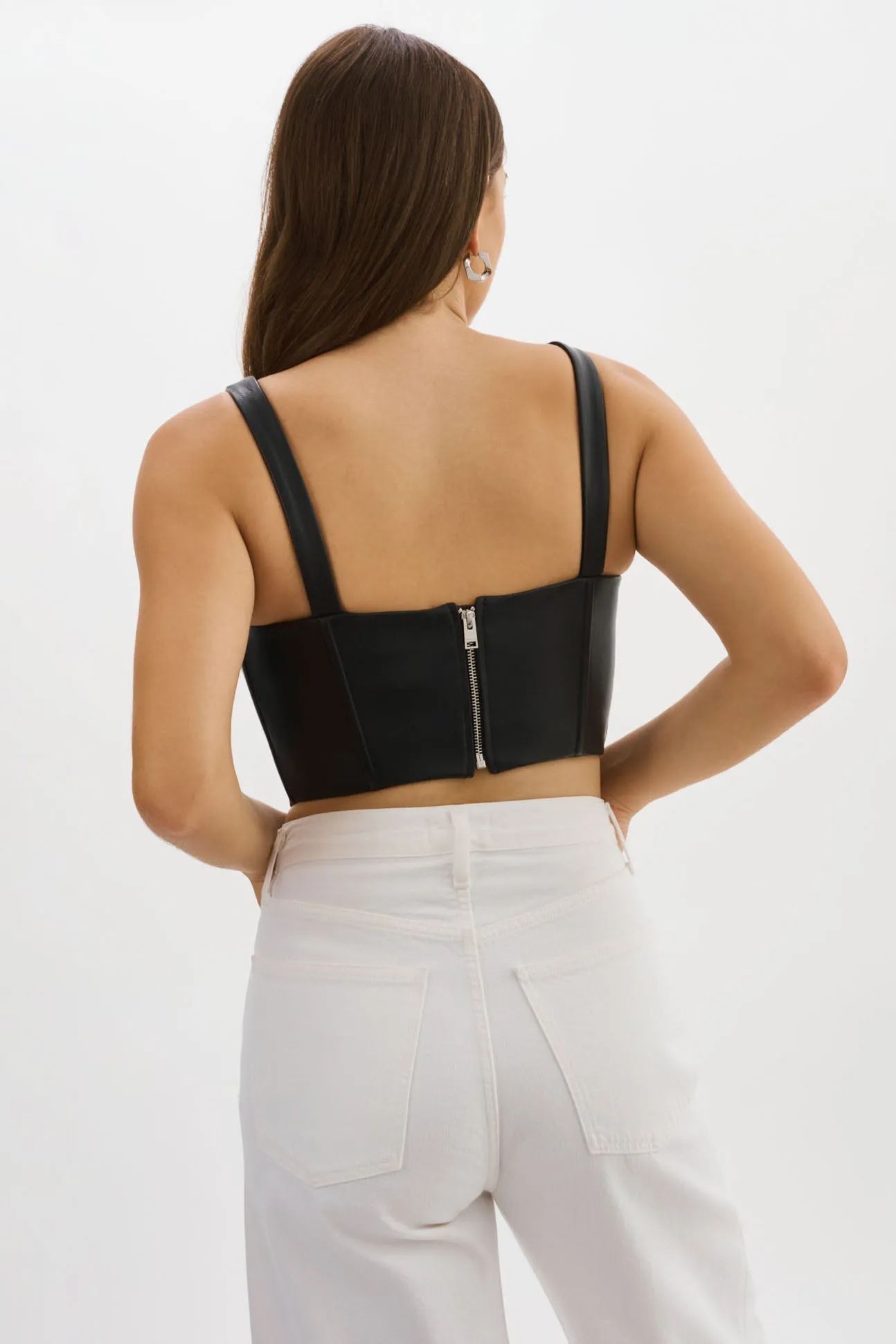 TABIA | Leder-Corsage-Oberteil
