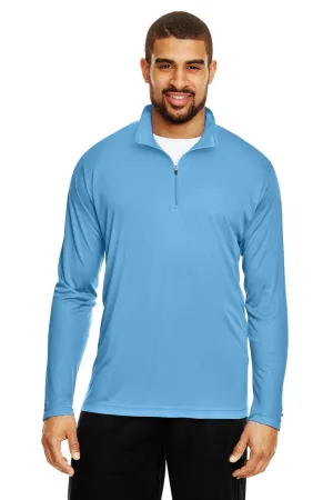 Team 365 Herren Zone Performance Feuchtigkeitstransportierendes 1/4-Zip Sweatshirt - Hellblau