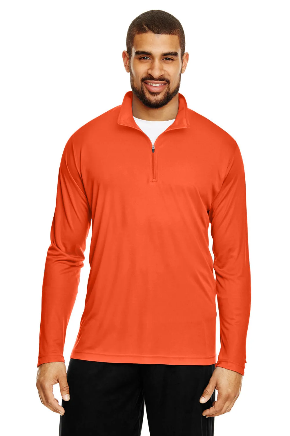 Team 365 Herren Zone Performance Feuchtigkeitstransportierendes 1/4-Zip Sweatshirt - Orange
