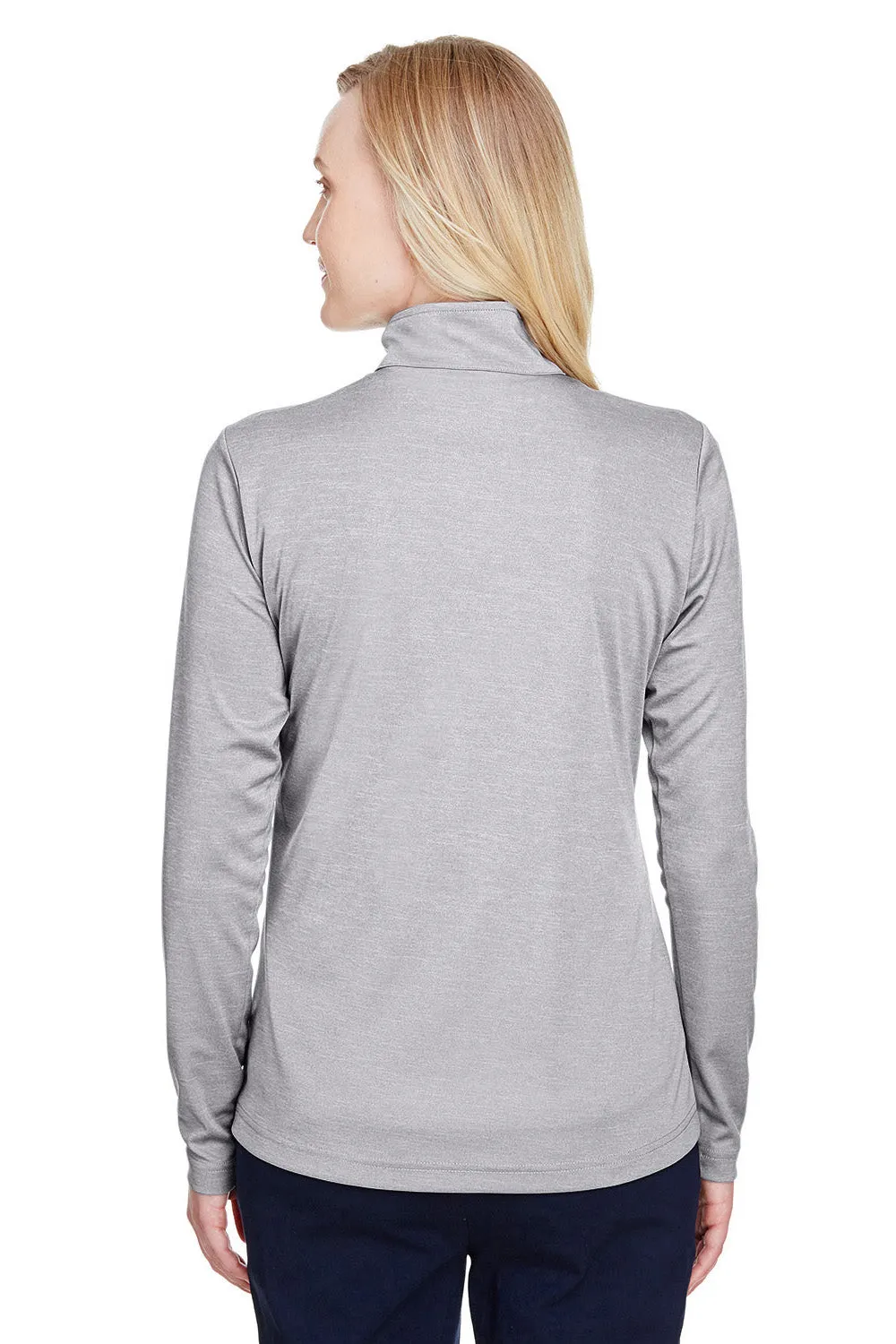 Team 365 Damen Zone Sonic Performance Feuchtigkeitstransportierendes 1/4-Zip Sweatshirt - Heather Grey