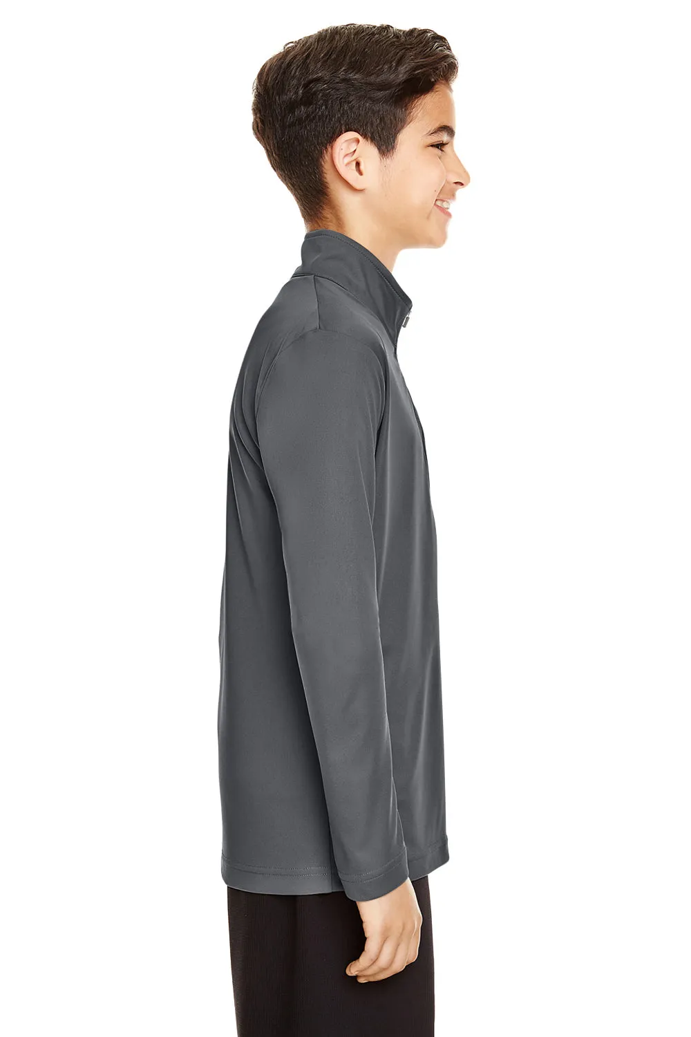 Team 365 Youth Zone Performance Feuchtigkeitstransportierendes 1/4-Zip Sweatshirt - Graugrau
