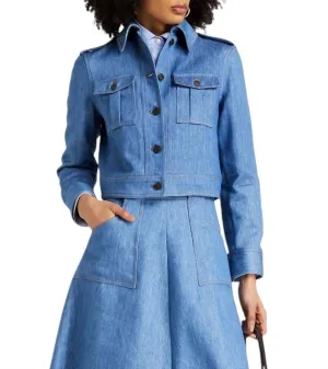 Die Dianora Jacke in blauem Denim