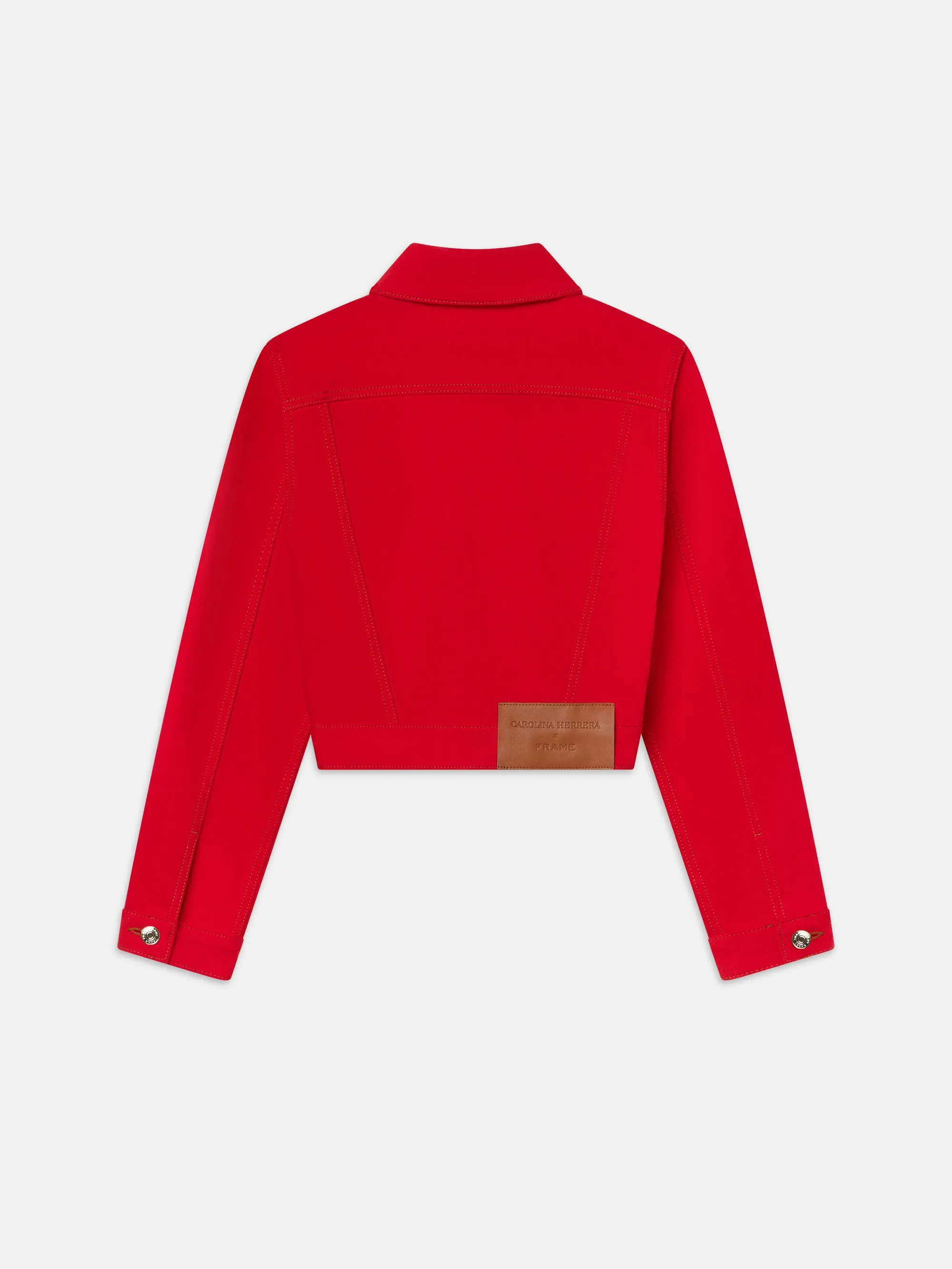 Die Maßgeschneiderte Denimjacke -- Herrera Rot