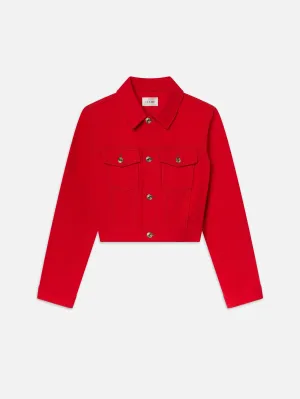Die Maßgeschneiderte Denimjacke -- Herrera Rot
