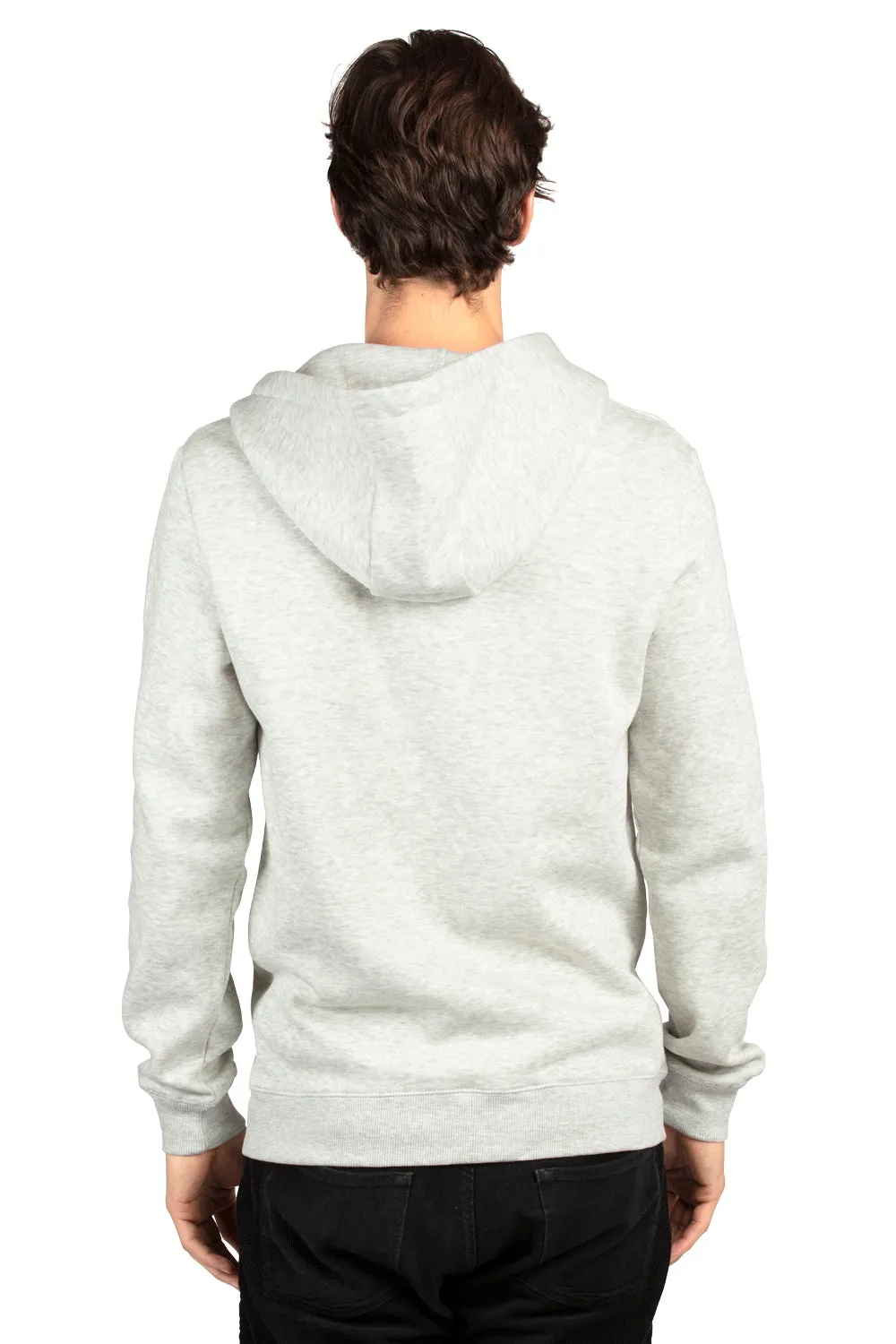 Threadfast Apparel Herren Ultimate Fleece Full-Zip Kapuzenpullover Hoodie mit Taschen - Heather Oatmeal