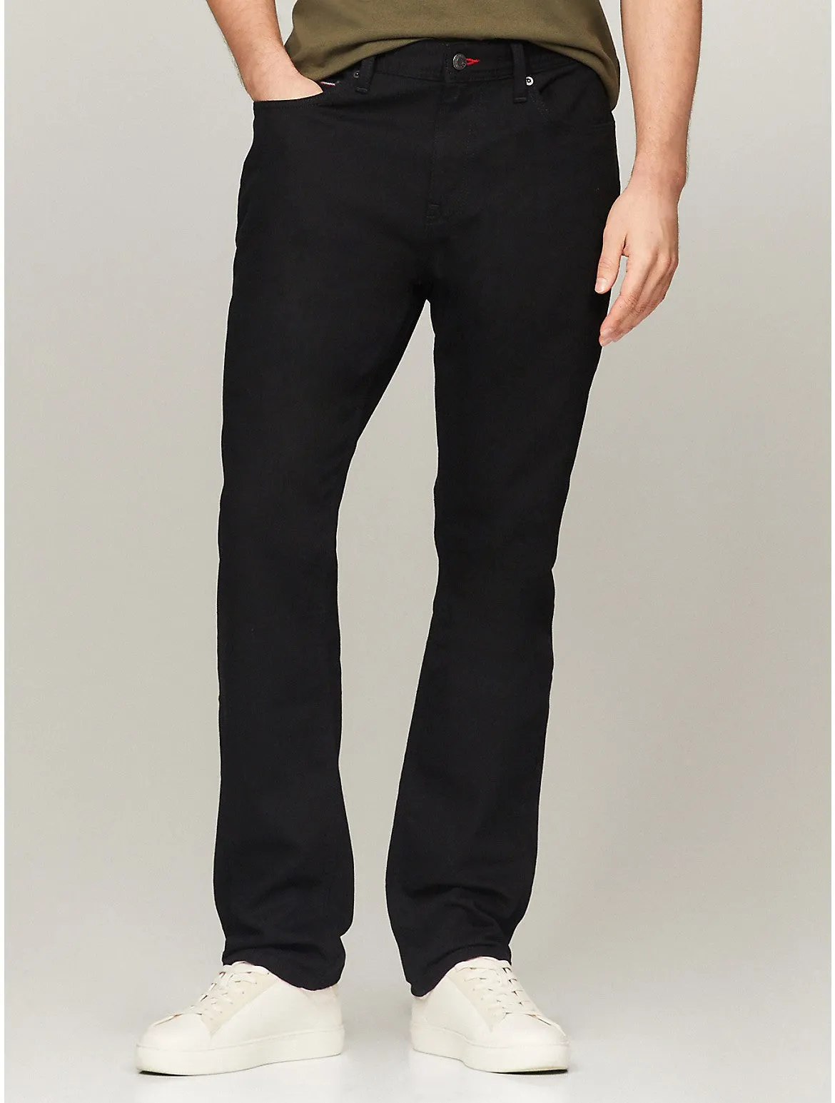 Tommy Hilfiger Herren Jeans Schwarz Gerade Passform