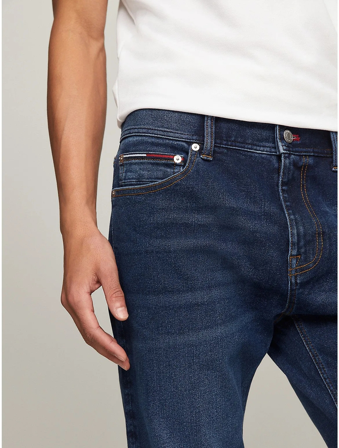 Tommy Hilfiger Herren Slim Fit Jeans in Dunkelblau