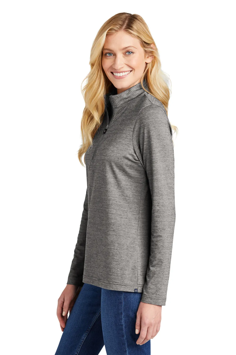 TravisMathew Damen Crestview 1/4-Zip Sweatshirt - Heather Grau