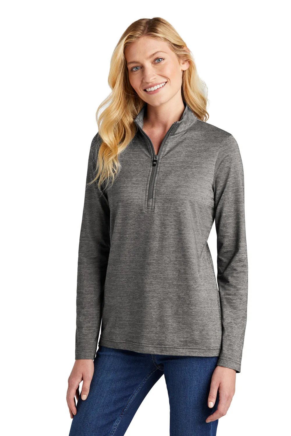 TravisMathew Damen Crestview 1/4-Zip Sweatshirt - Heather Grau