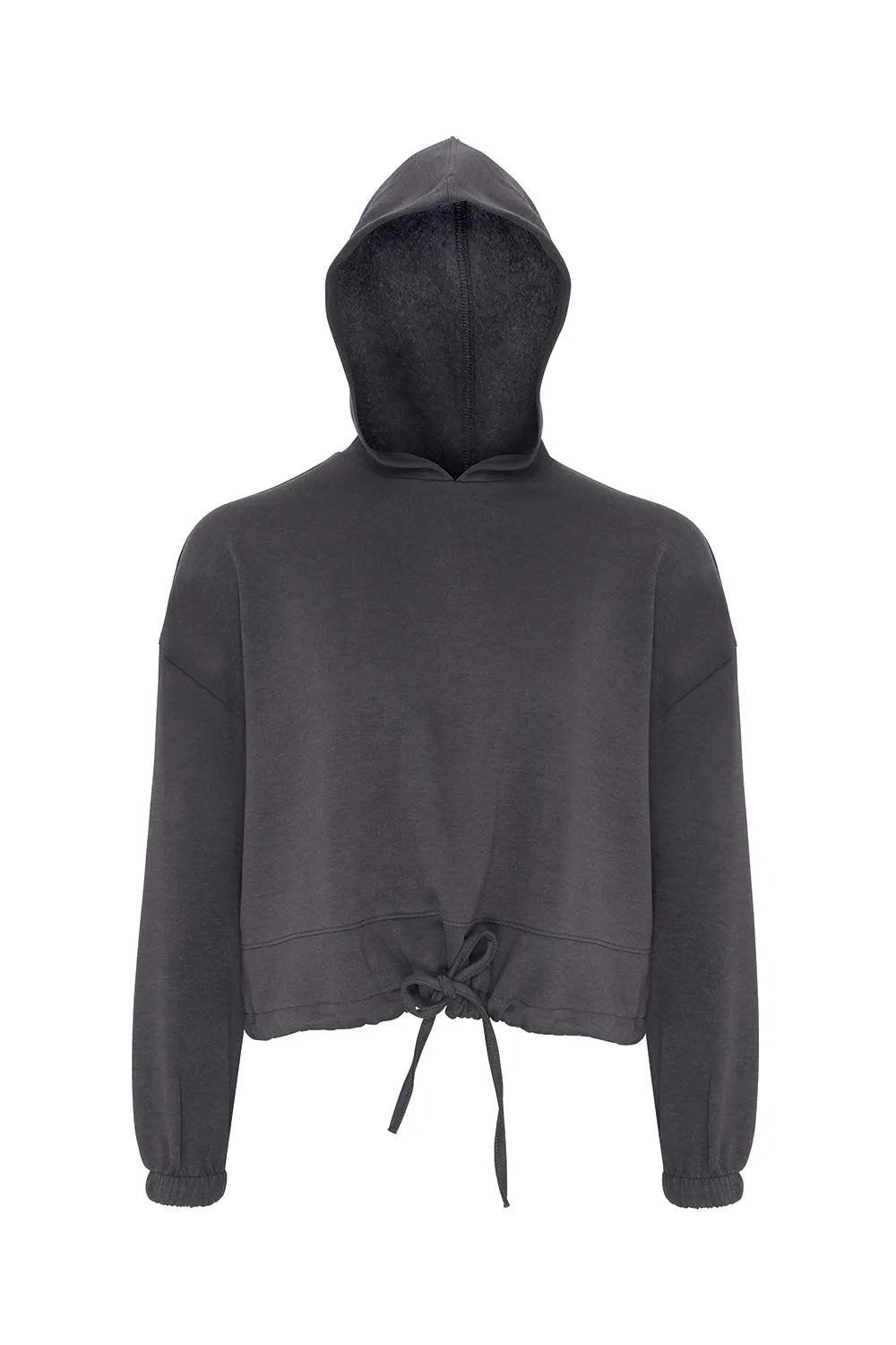TriDri Damen Maria Cropped Kapuzenpullover Hoodie - Anthrazitgrau