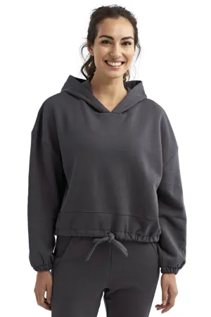 TriDri Damen Maria Cropped Kapuzenpullover Hoodie - Anthrazitgrau