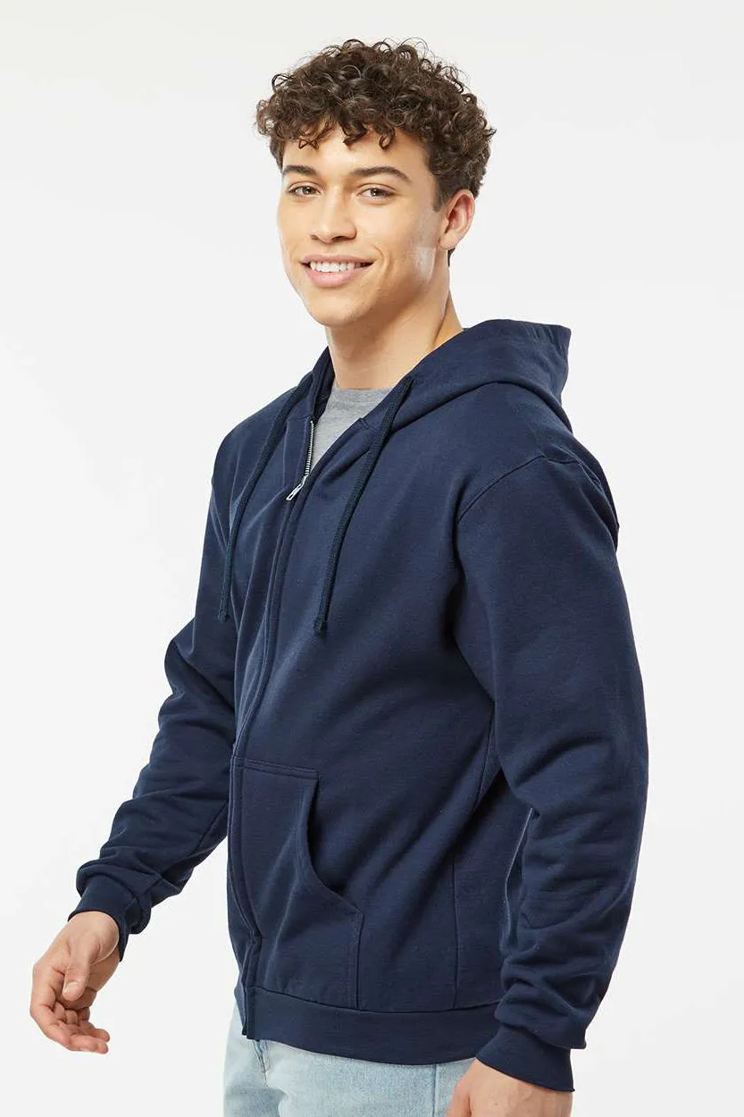 Tultex Herren Kapuzenpullover mit Reißverschluss und Taschen - Marineblau