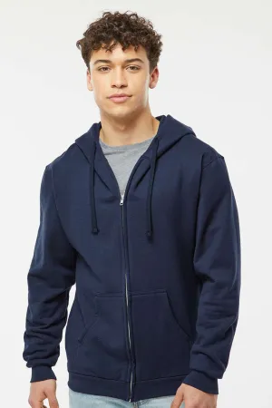 Tultex Herren Kapuzenpullover mit Reißverschluss und Taschen - Marineblau