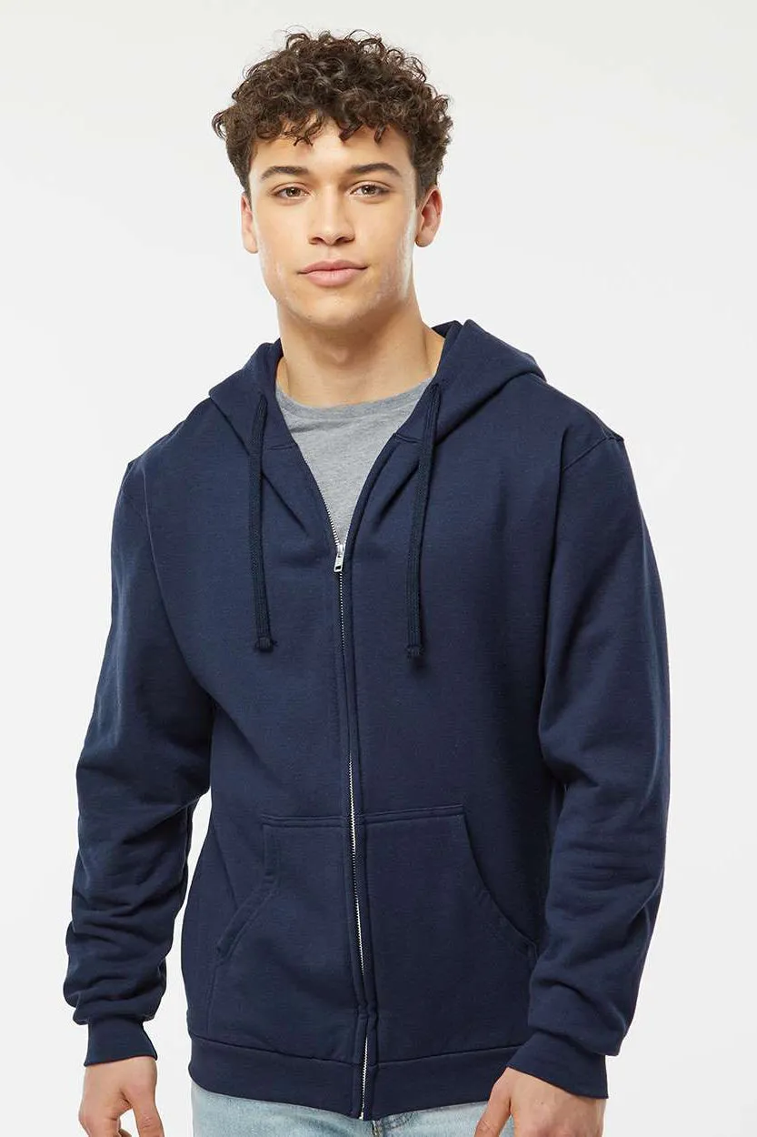 Tultex Herren Kapuzenpullover mit Reißverschluss und Taschen - Marineblau
