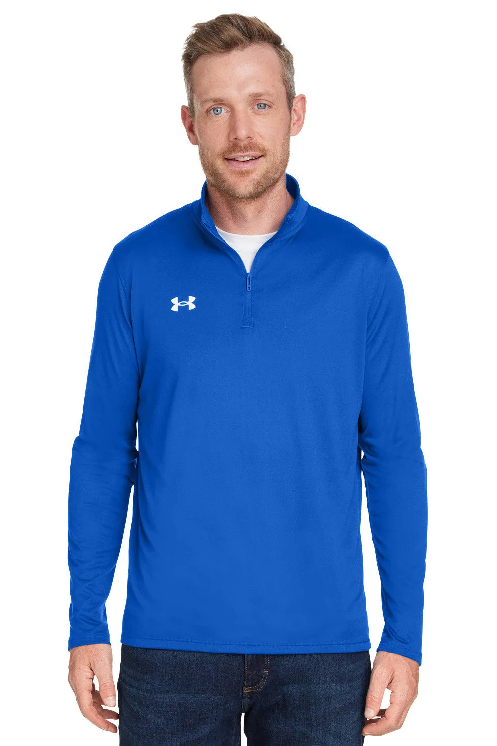 Under Armour Herren Team Tech Feuchtigkeitstransportierendes 1/4-Zip Sweatshirt - Königsblau