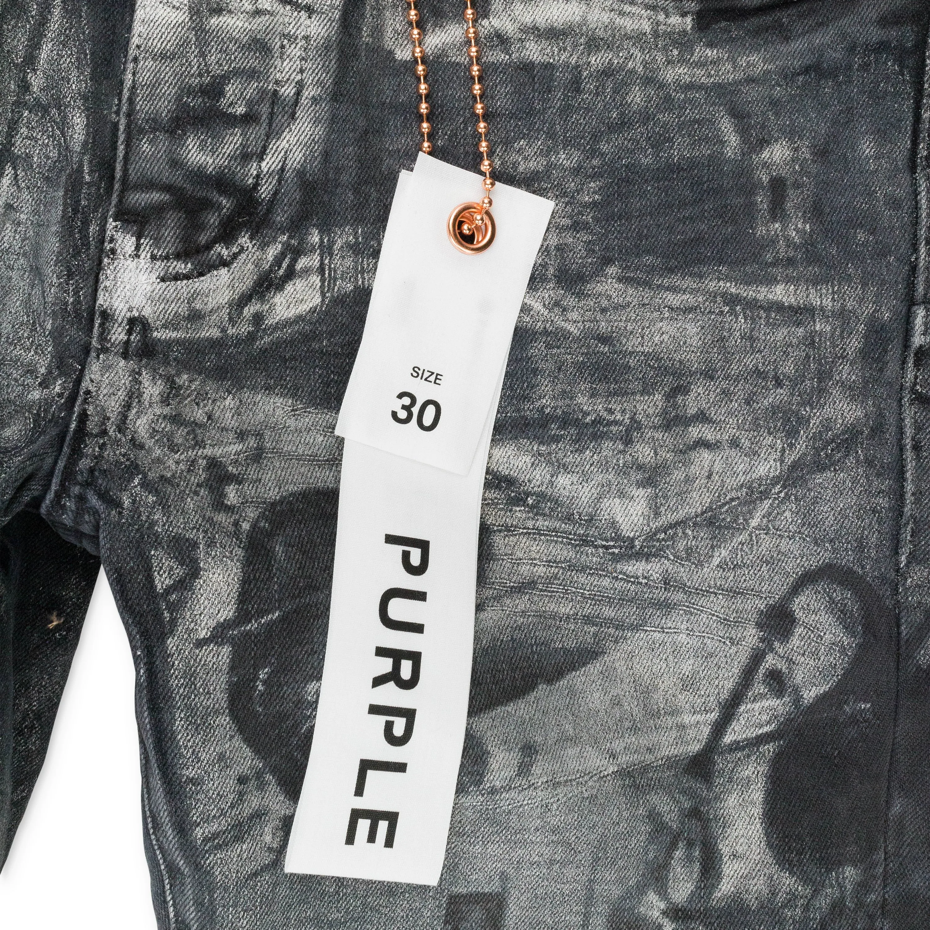 Gewaschene irisierende Perle Schwarz Skinny Jeans