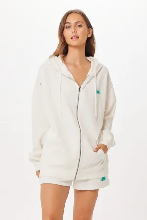 Weiße Surf Wash Reißverschluss-Jacke von St. Barth Jet Setter