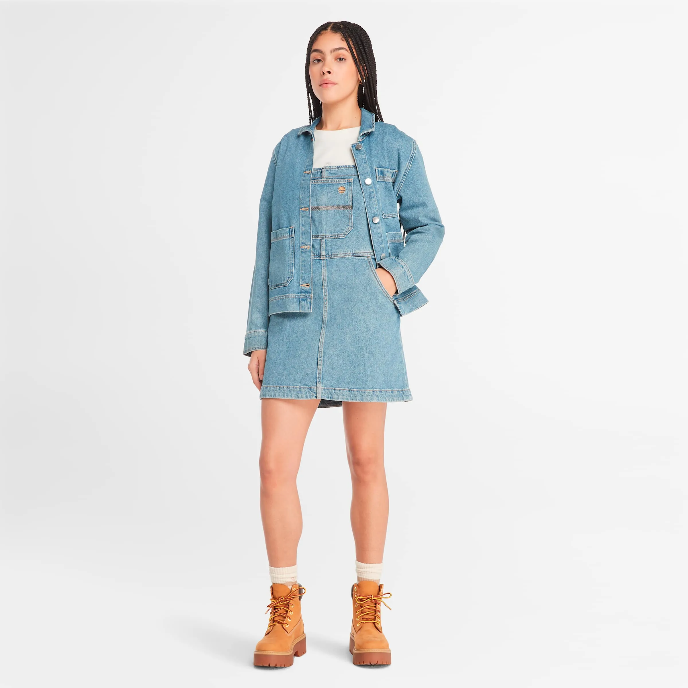 Damen-Denim-Chore-Jacke mit Refibra-Technologie