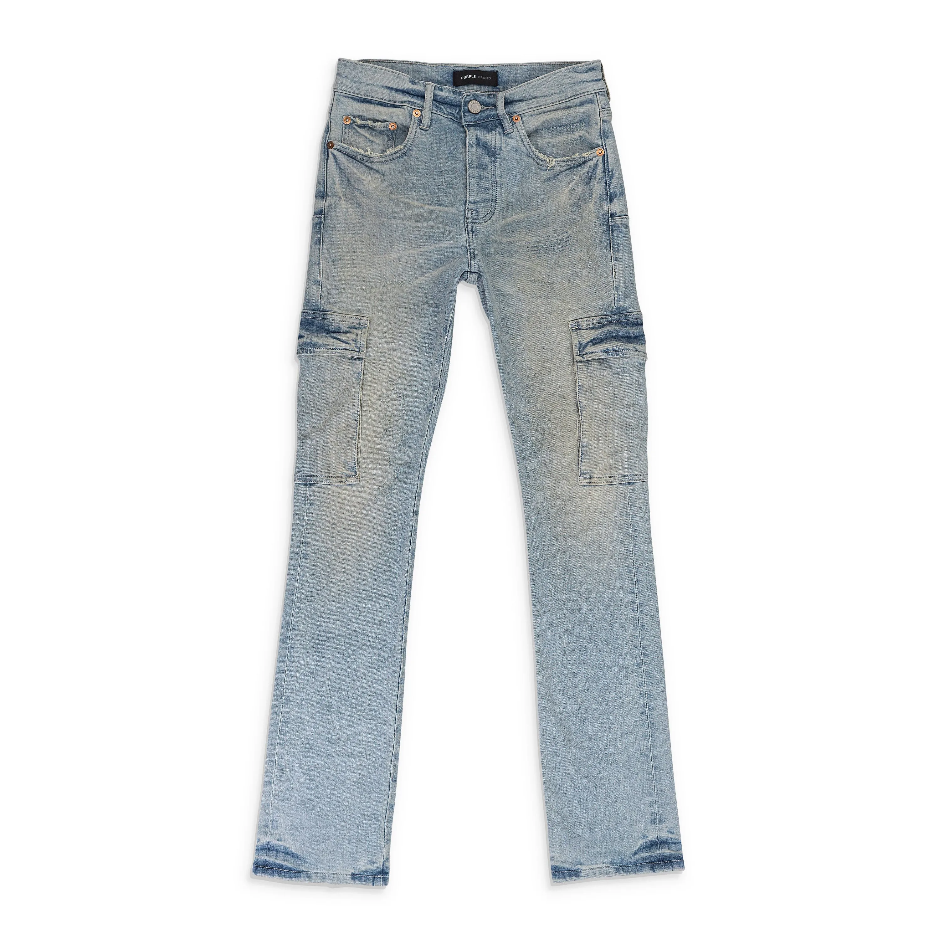 GETRAGENE LEICHTE CARGO INDIGO SKINNY JEANS