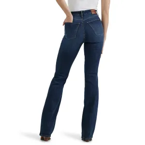 Wrangler Damen Maßgeschneiderte Bootcut-Spitzenjeans