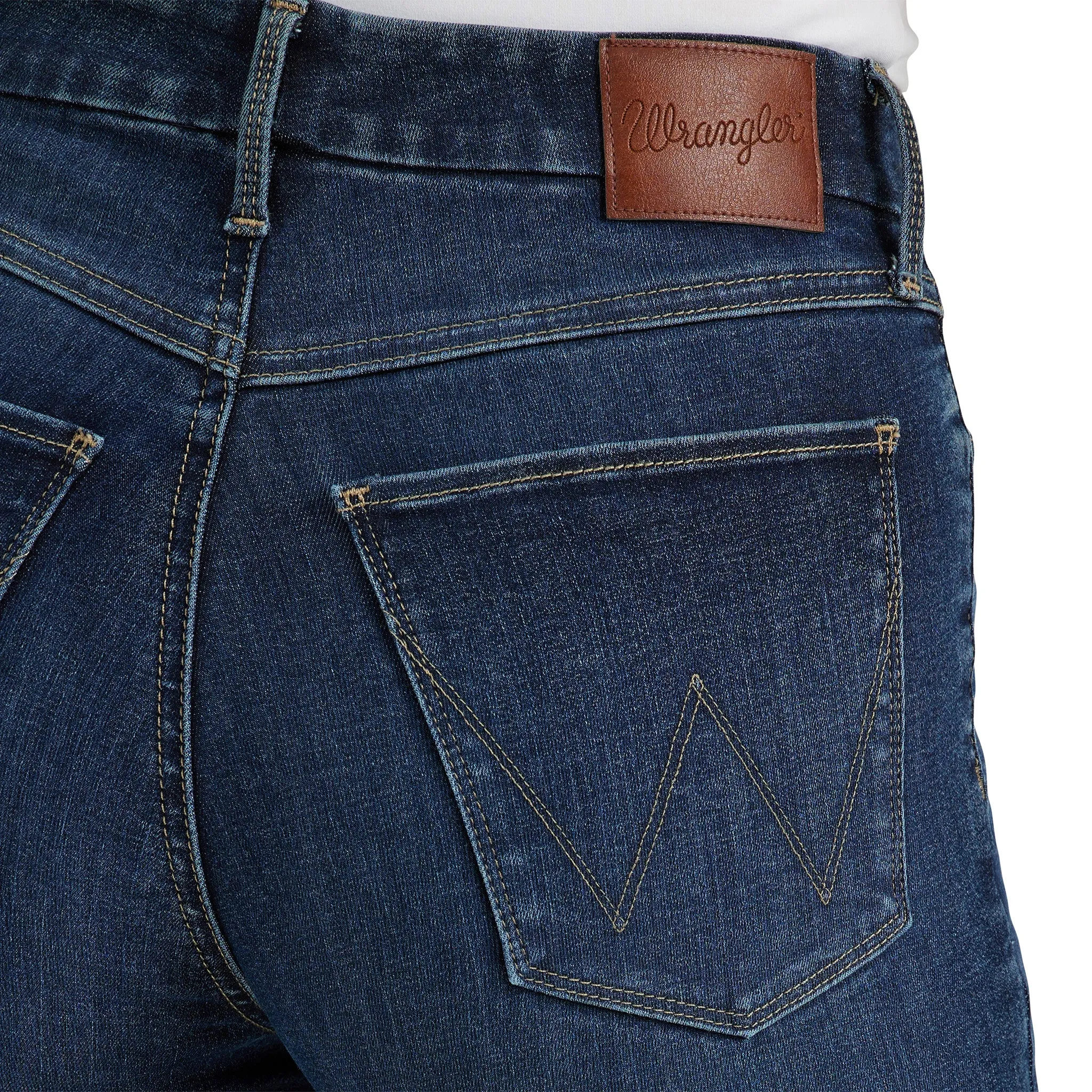 Wrangler Damen Maßgeschneiderte Bootcut-Spitzenjeans
