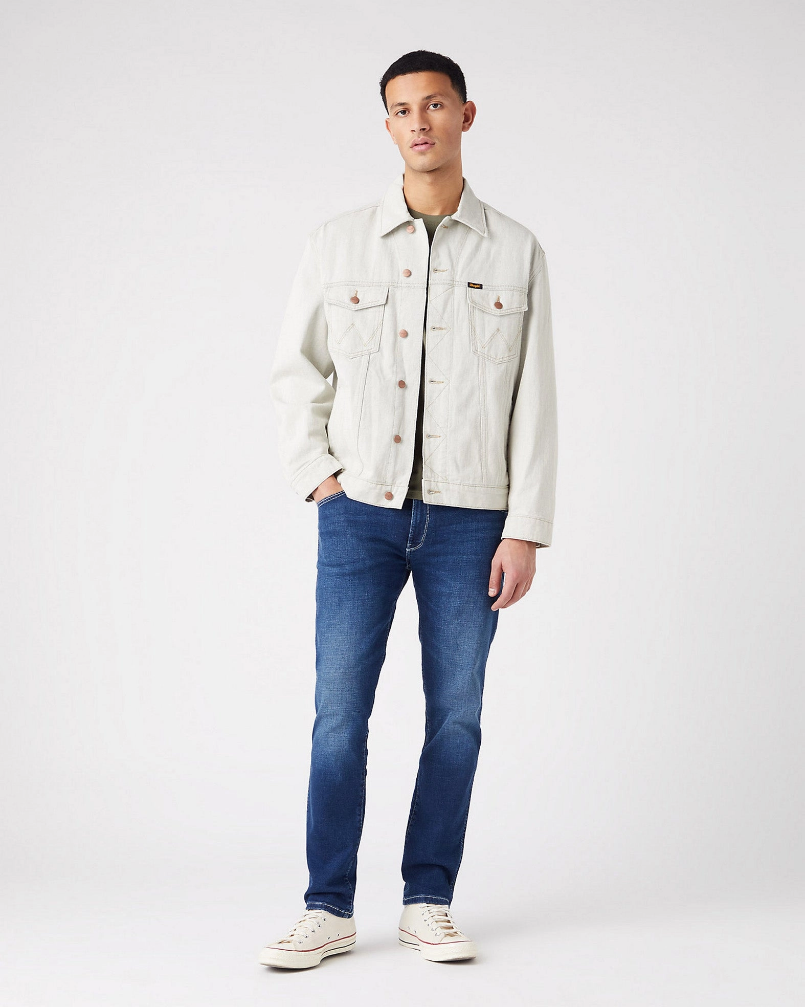 Wrangler Larston Slim Tapered Mens Jeans - For Real